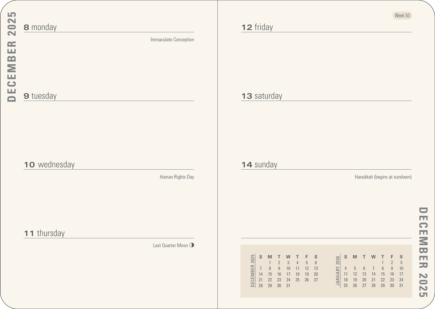 2026 Gilded Branch Weekly Planner