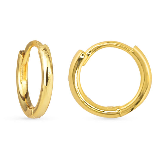 'Add A Charm' Hoop Earrings | Blu Charm Collection: Yellow Gold / Hoop Earring - AMANDA BLU