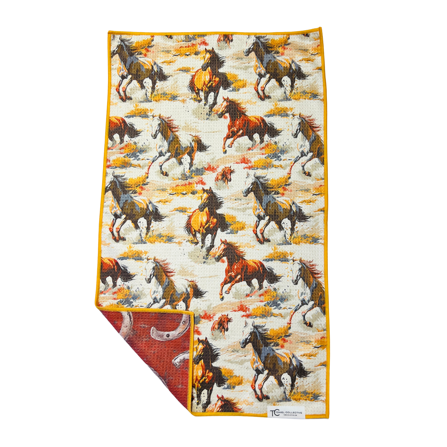 Horse Country | Waffle Weave Microfiber Towels Kitchen & Bath: Hand Towel