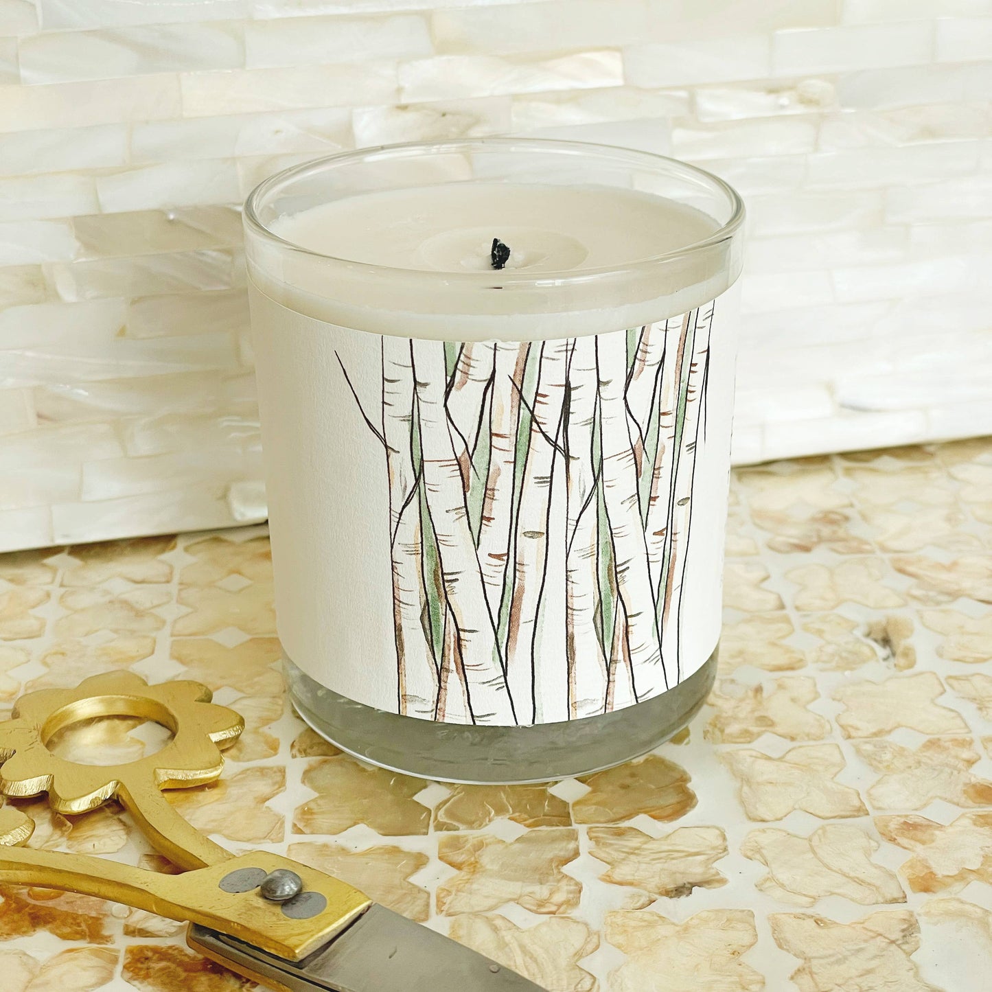 White Birch - Just Bee Candles: 7 oz (up to 40 hrs of clean burning)