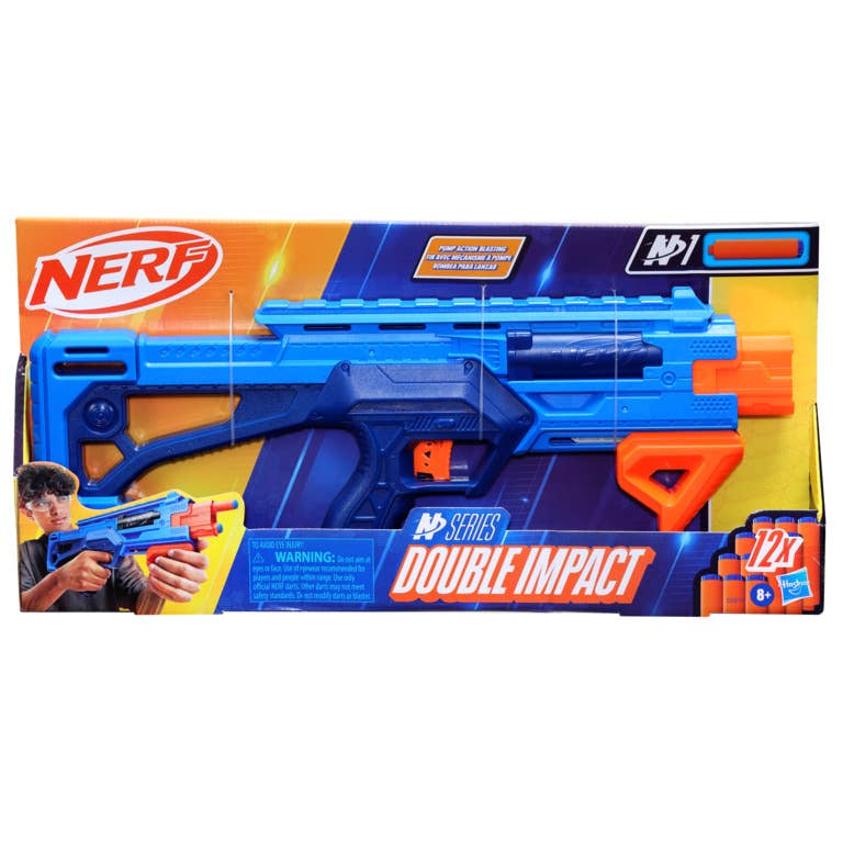 Nerf N Series Double Impact Dart Blaster with 12 N1 Darts