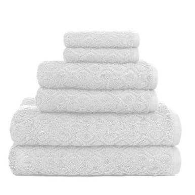Kingsboro 6 Piece Luxury Towel Set: Green / 100% Cotton / 610