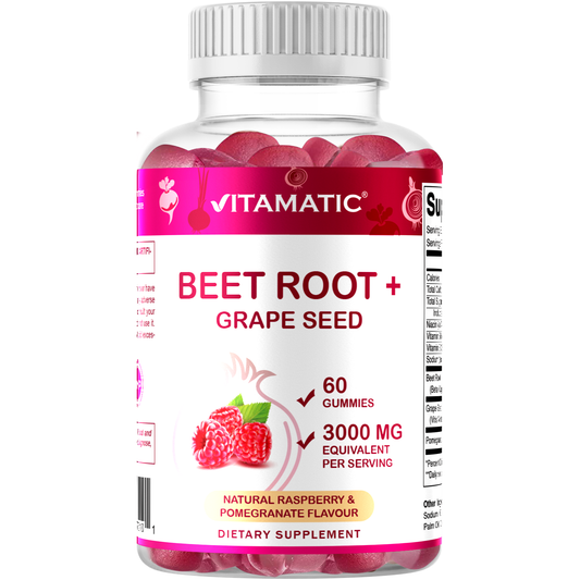 Vitamatic | Beet Root 3000mg Per Serving | 60 Gummies