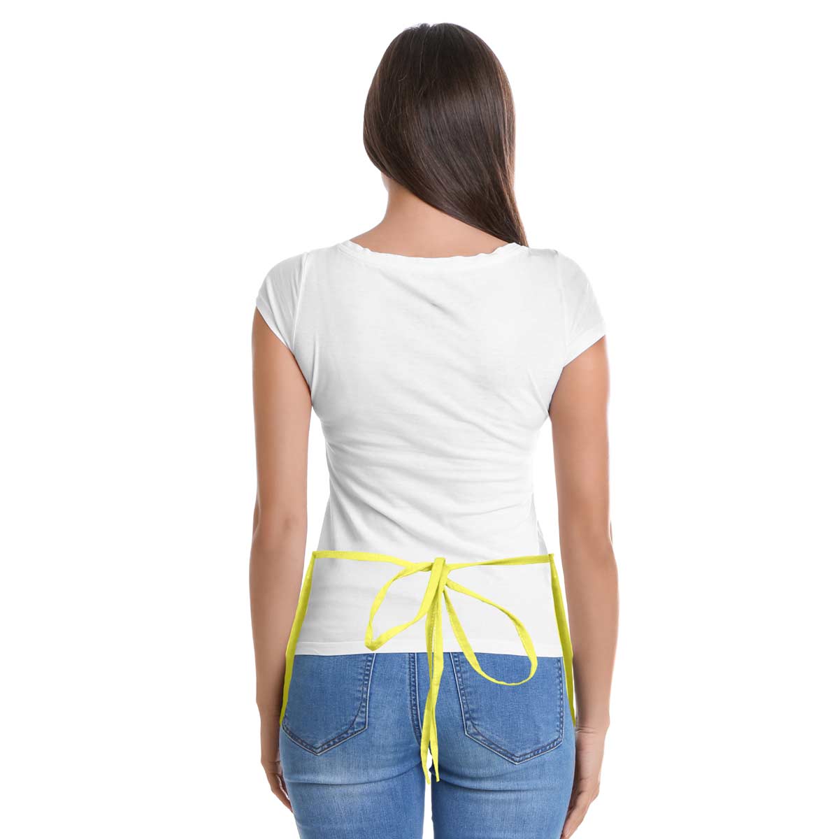 DALIX Waist Aprons Kitchen Bib Poly Cotton 3 Pockets: Black