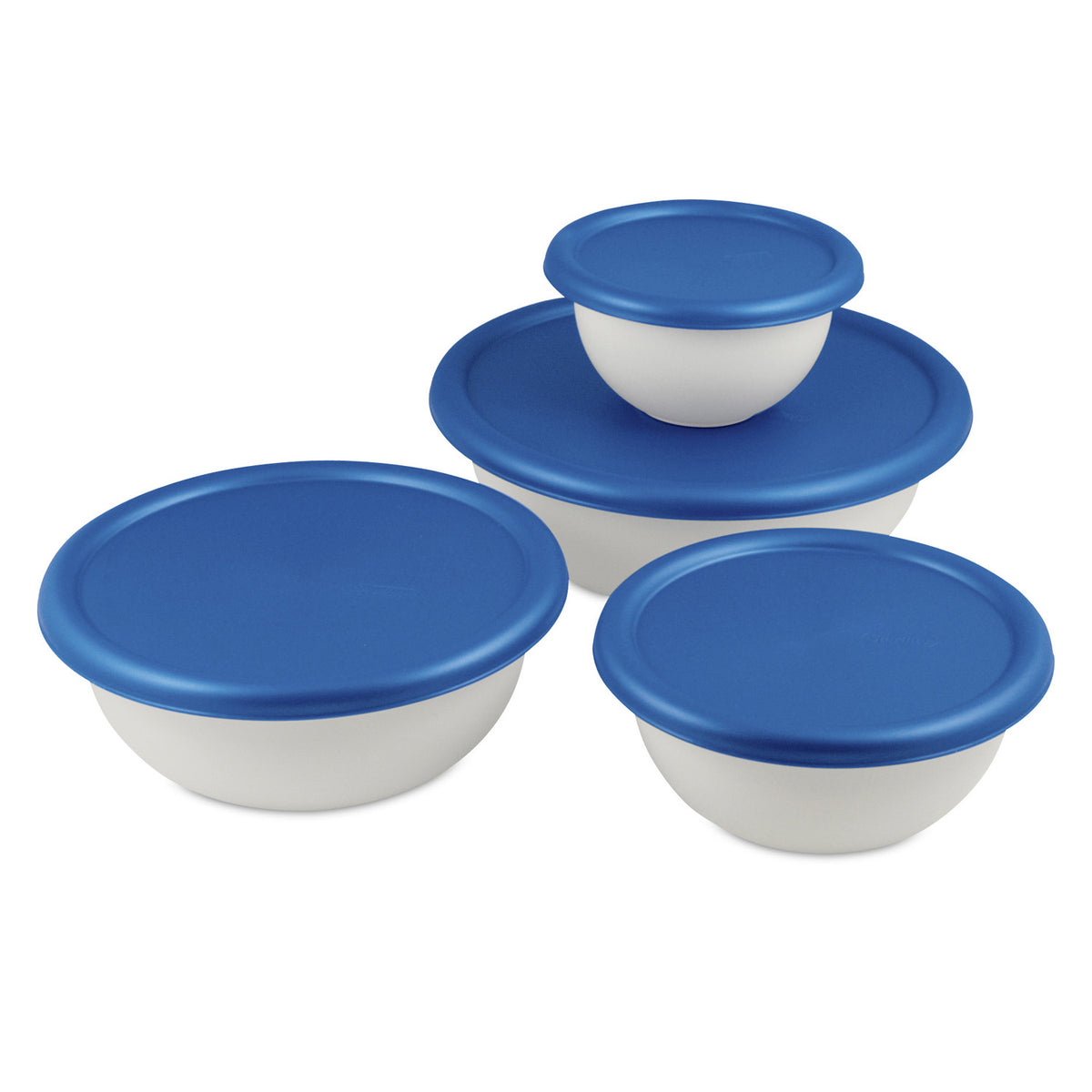 BOWL SET 8PC COVERED WHITE