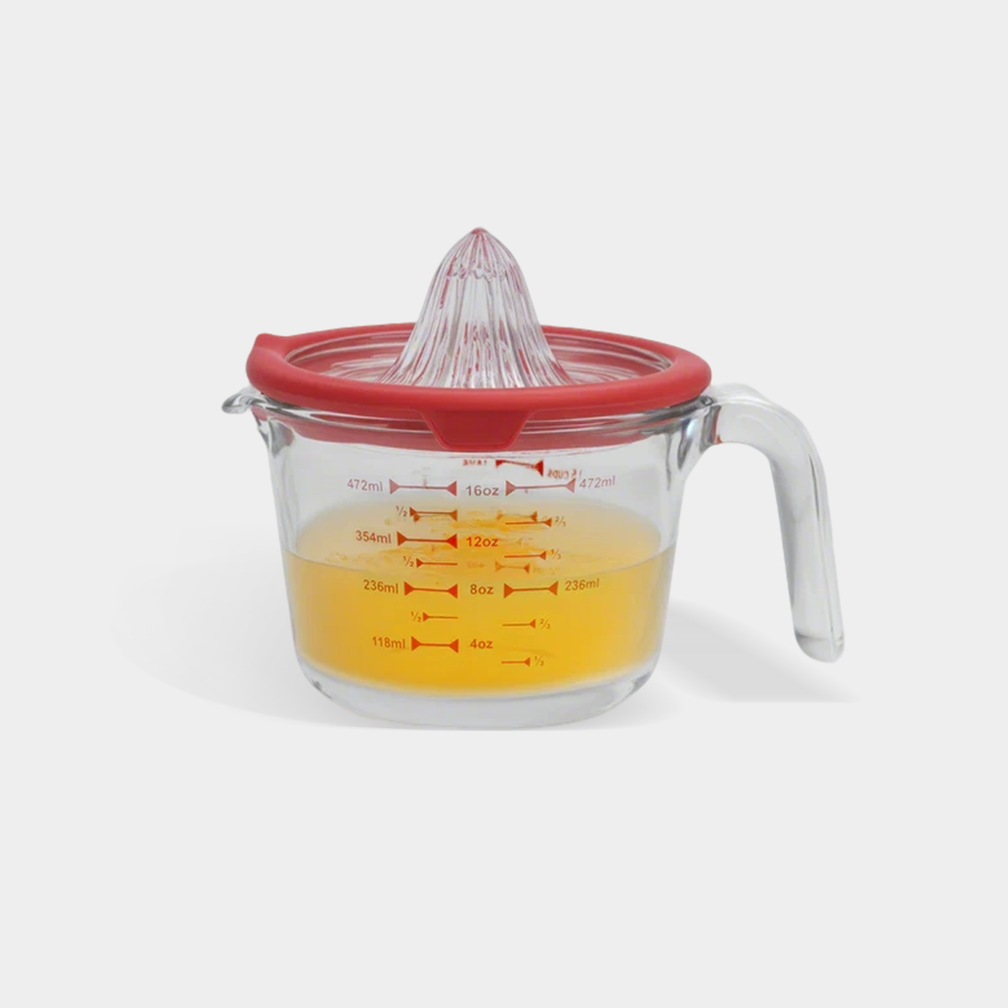 Measuring Cup with Juicer: Red