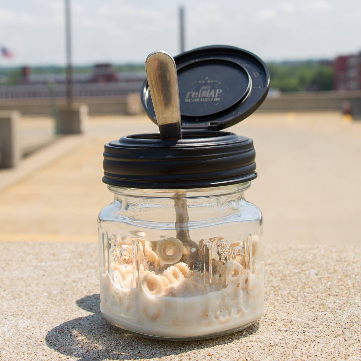 Mason Jar Flip Lid, by reCAP® - Case of 25, Unpackaged: Silver
