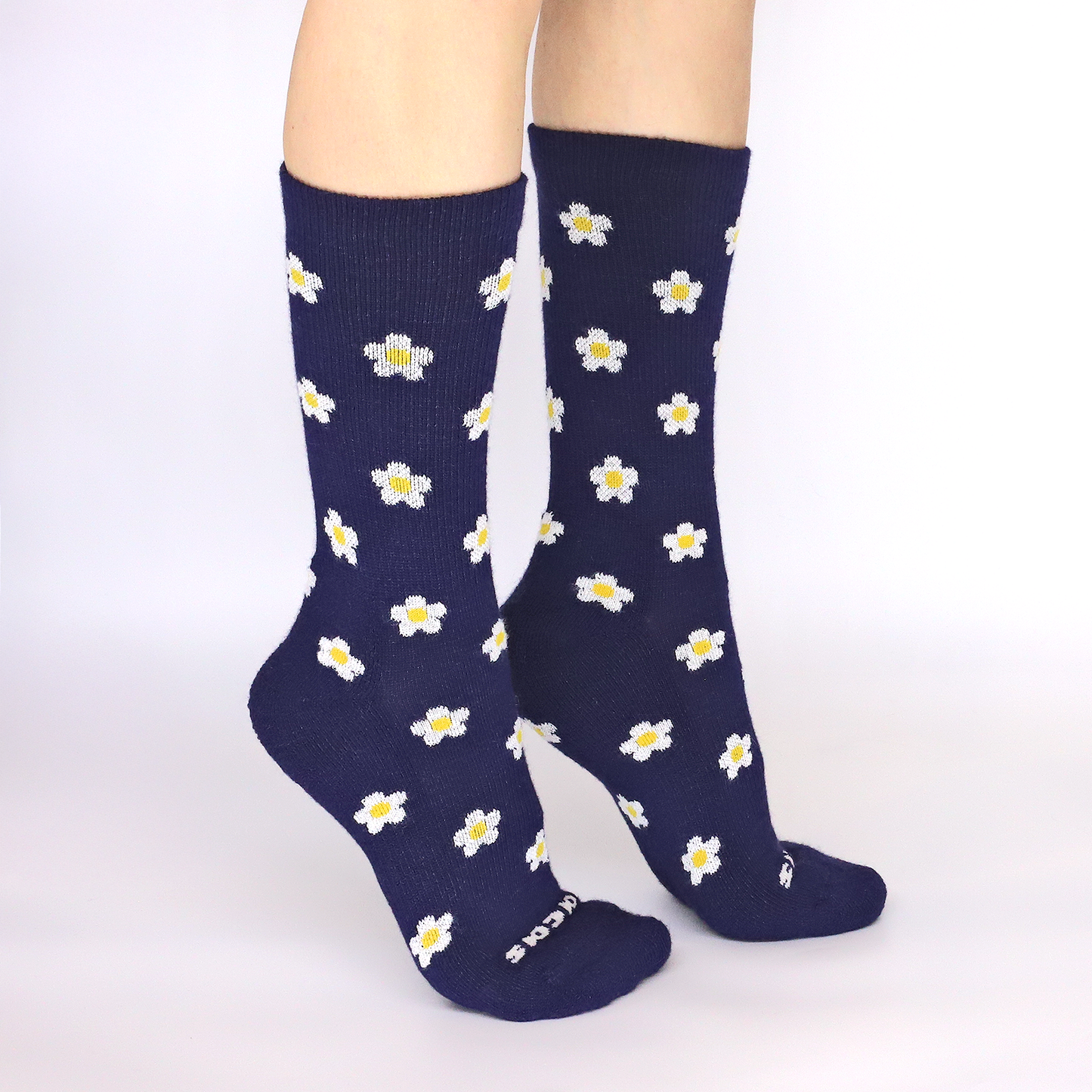 Women's Crew Pacas Socks: ALPACA TRIBAL/Blackberry & THISTLE WINTER ALPACAS & HEARTS/Ivory / Medium / Large (US: 8.5 - 11.5+)