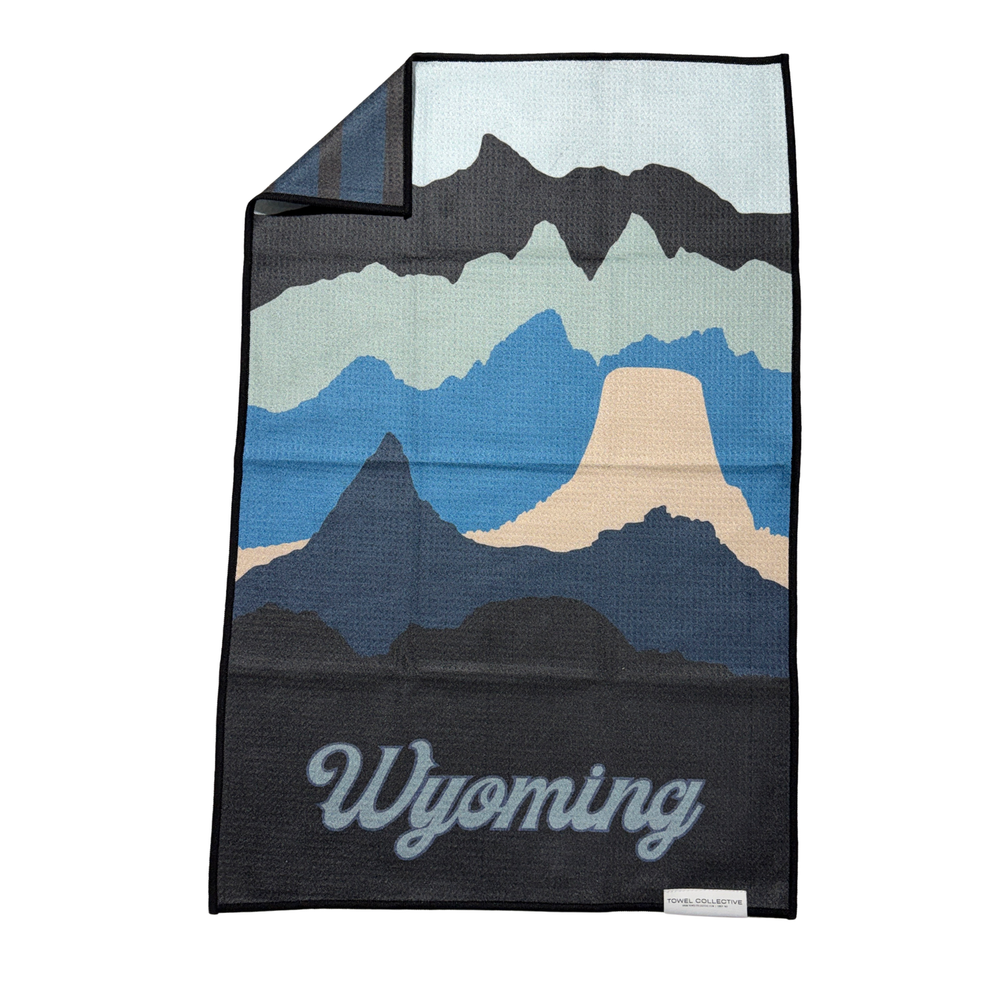 Cowboy State Skyline | Waffle Weave Microfiber Towels Kitchen & Bath: Hand Towel
