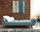 Caufield Upholstered Convertible Sofa Bed Turquoise Blue
