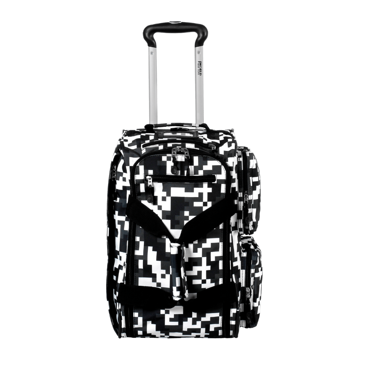 J World Duane 21-inch Travel Wheeled Duffle Bag: BLACK