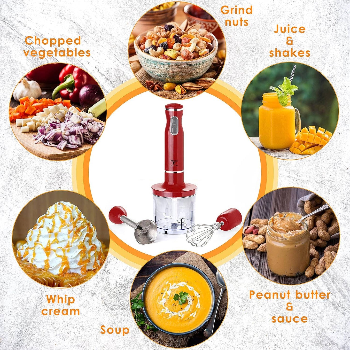 Hand Blender Electric With Add On's - Black