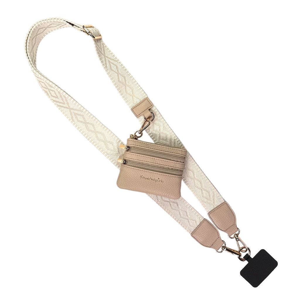 Clip & Go Strap with Zippered Pouch Classic: Camel