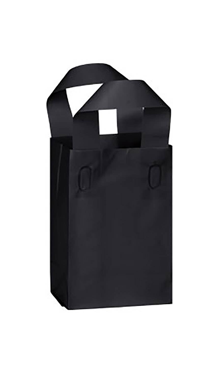 Frosted Retail Shopping Bags: Clear - Handles / Case of 250 / Large