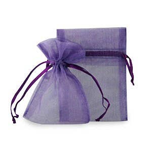 Organza Bag Sheer Favor Gift 4" x 6" (11 x 9.5 cm): Black