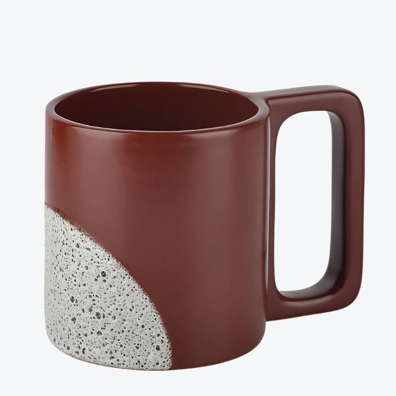 Coffee Mug Nordic Moments Recycled Ceramic Eco-Clay: Matte Red -Square Handle