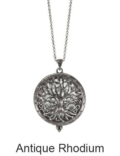 Tree Of Life 6 Times Magnifier Magnifying Glass Top Sliding: Antique Rhodium