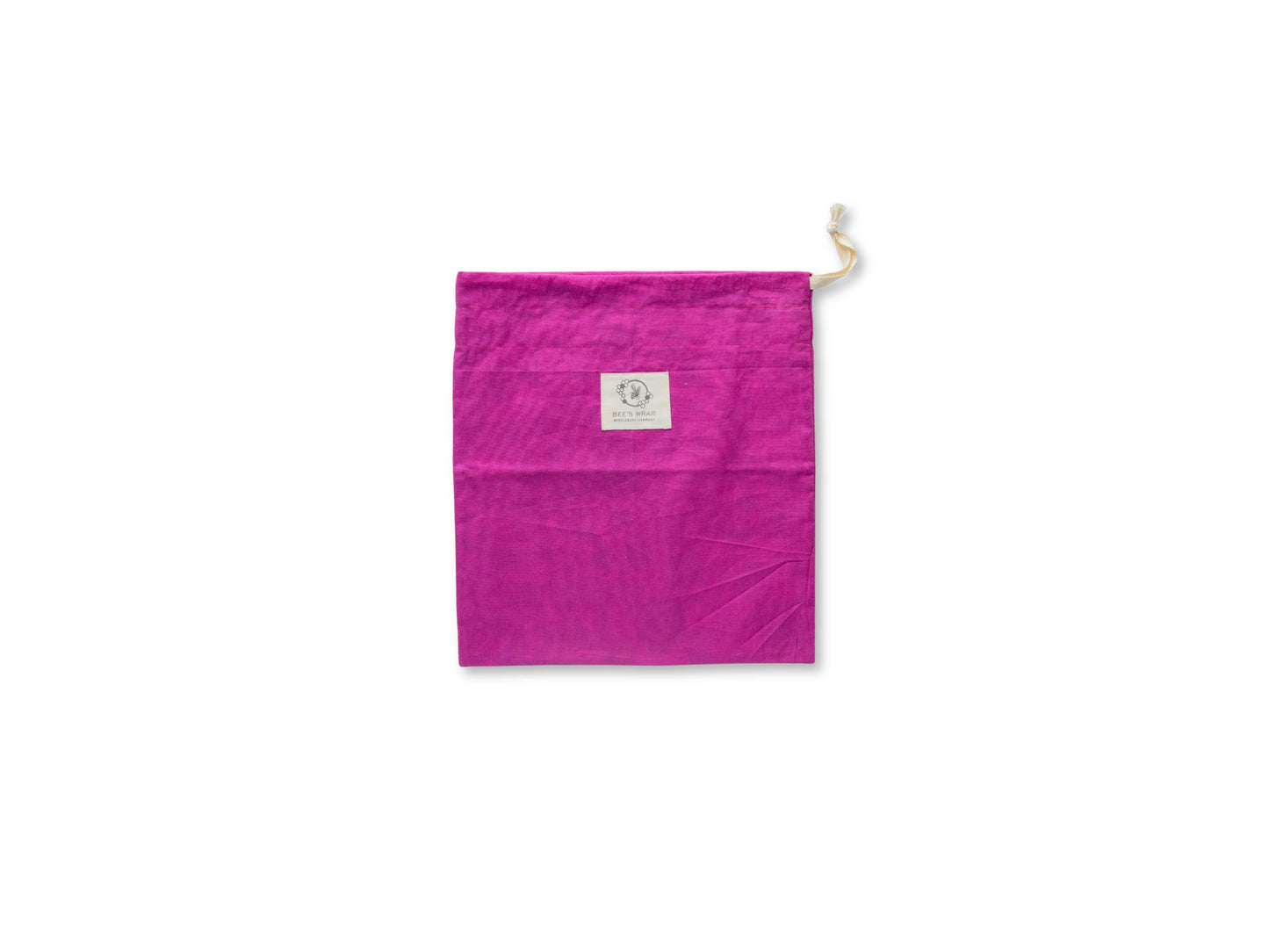 New! Artisan Bread Bag - Magenta, Meadow Magic lined