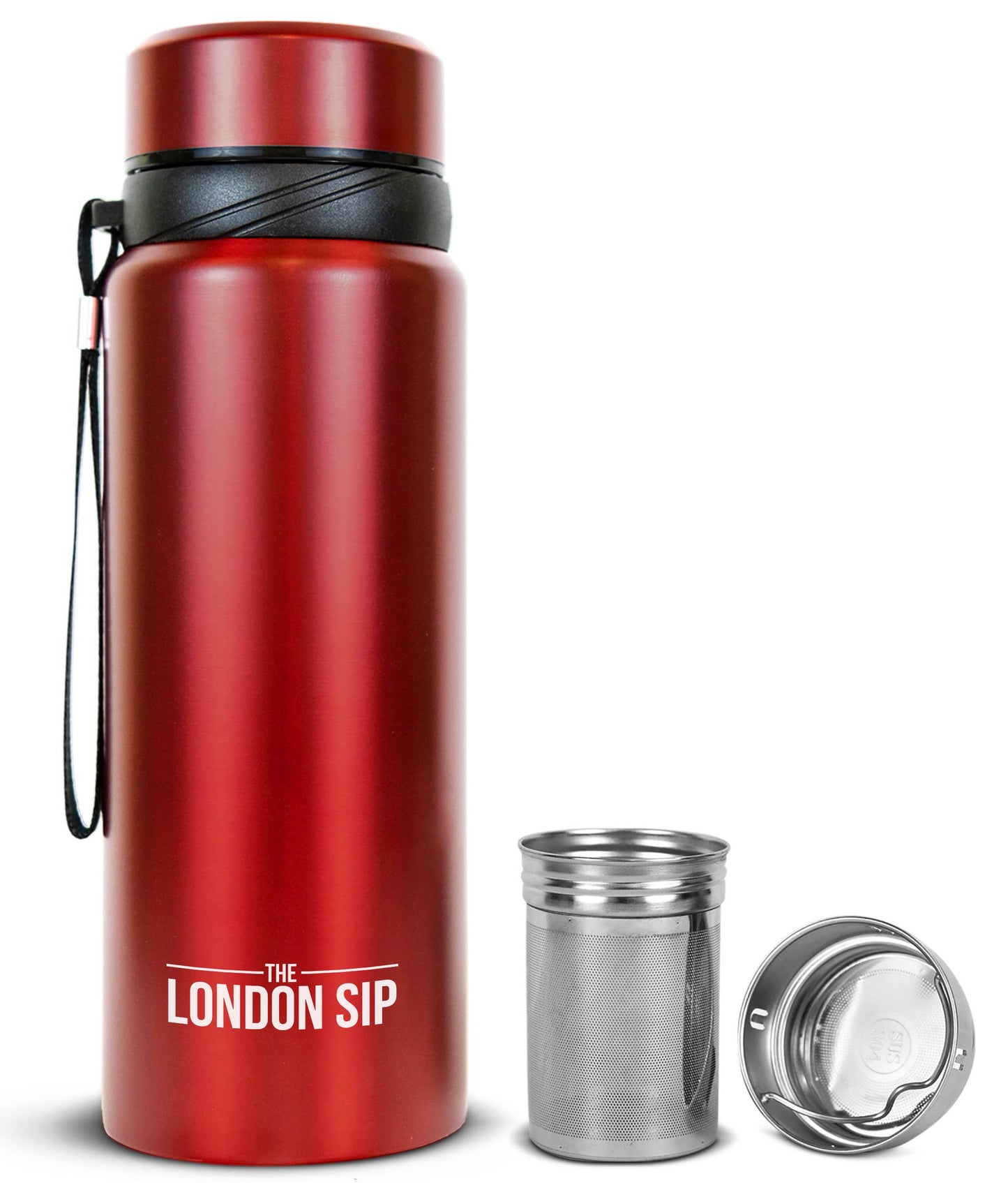 London Sip Tea Infuser Bottle 25oz: Safari Beige