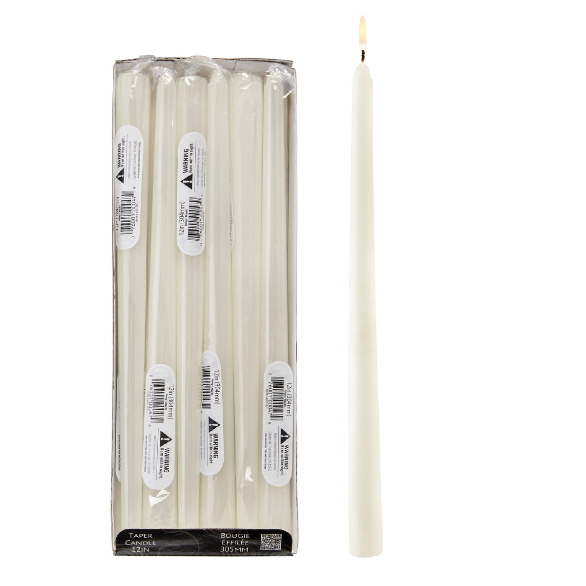 CANDLE 12 IN TAPER IVORY