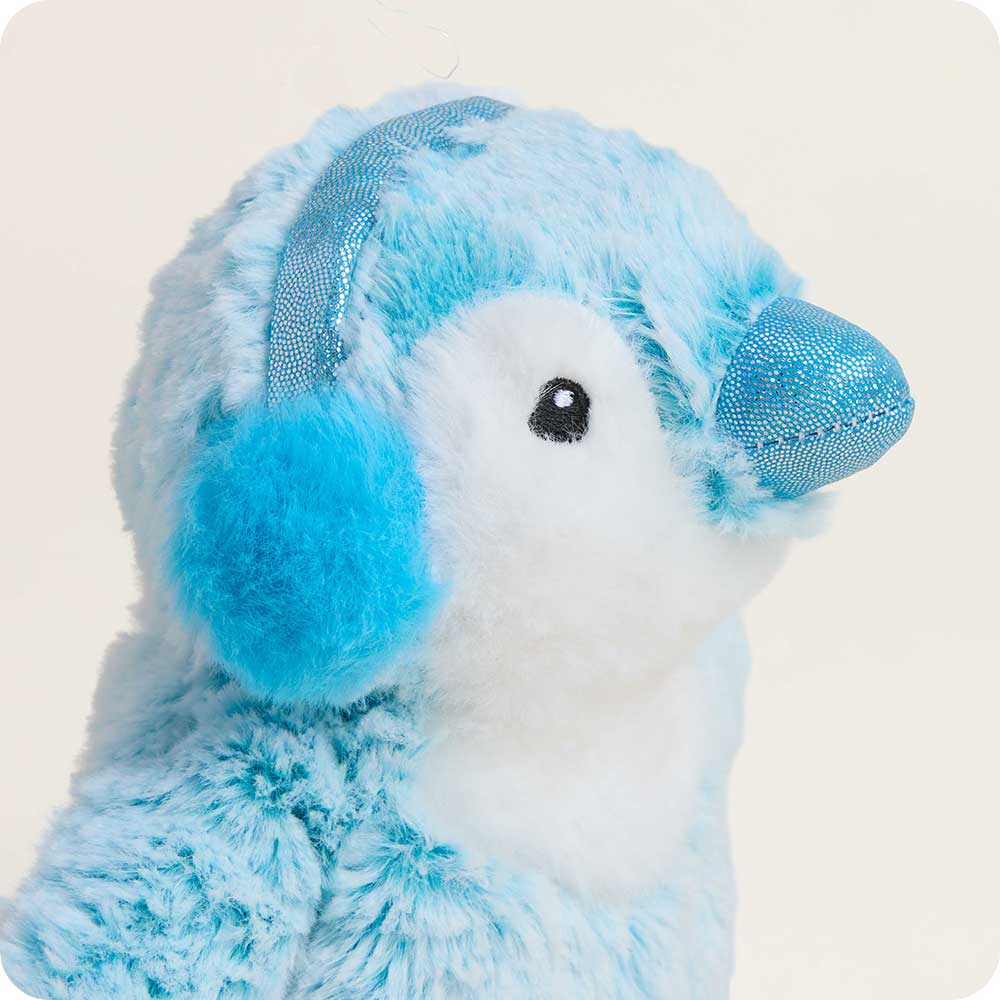 Blue Winter Penguin Warmies Junior