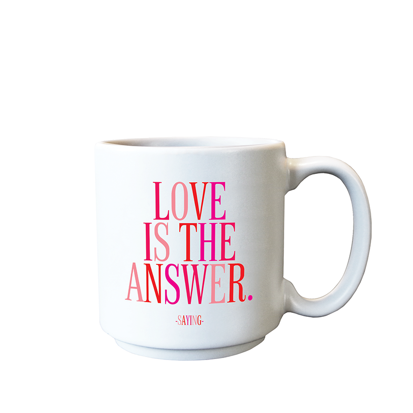 Mini Mugs - ED292 - Love Is The Answer (Saying)
