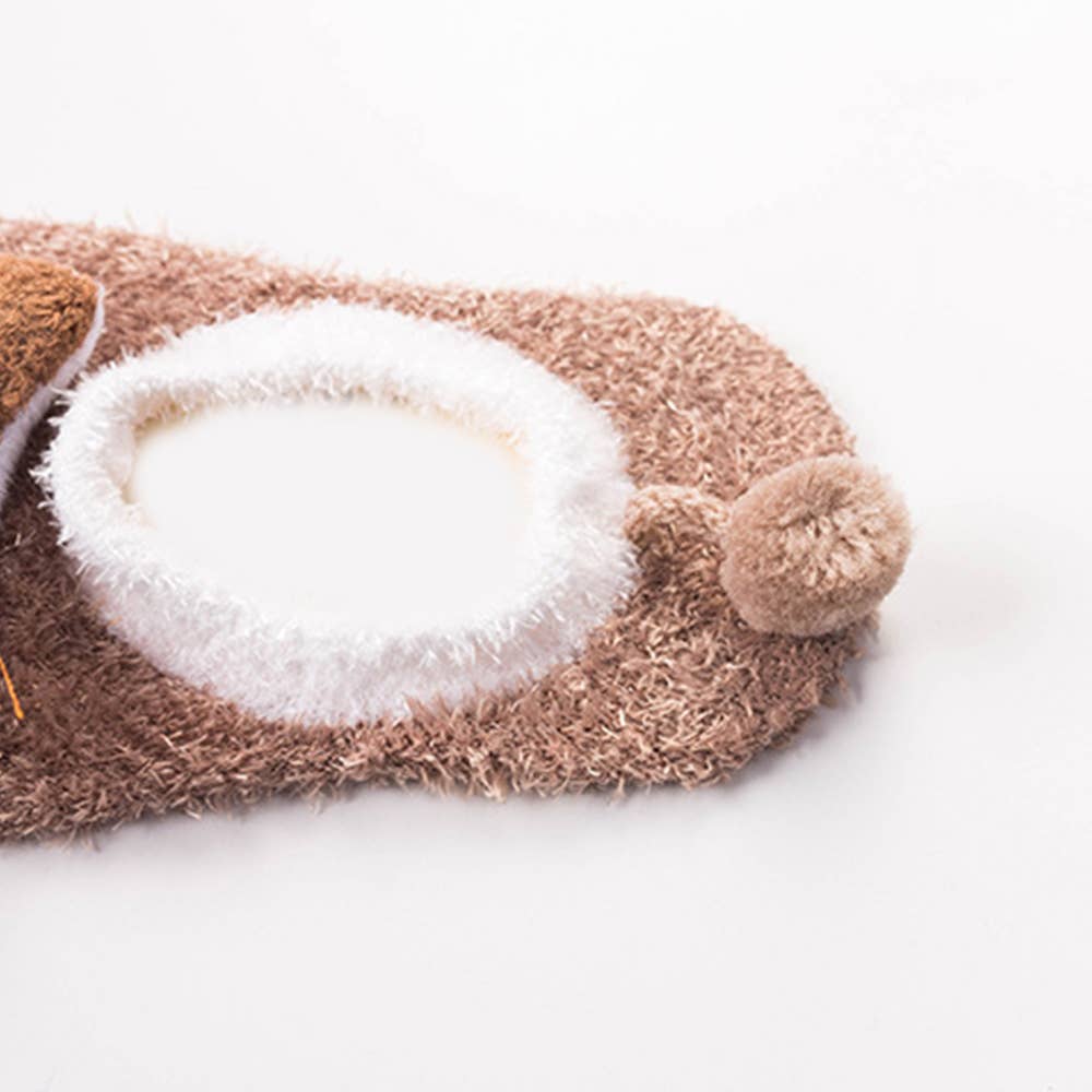 Baby / Toddler Lovely 3D Cartoon Decor Antiskid Floor Socks: Light Purple / 12-18 Months