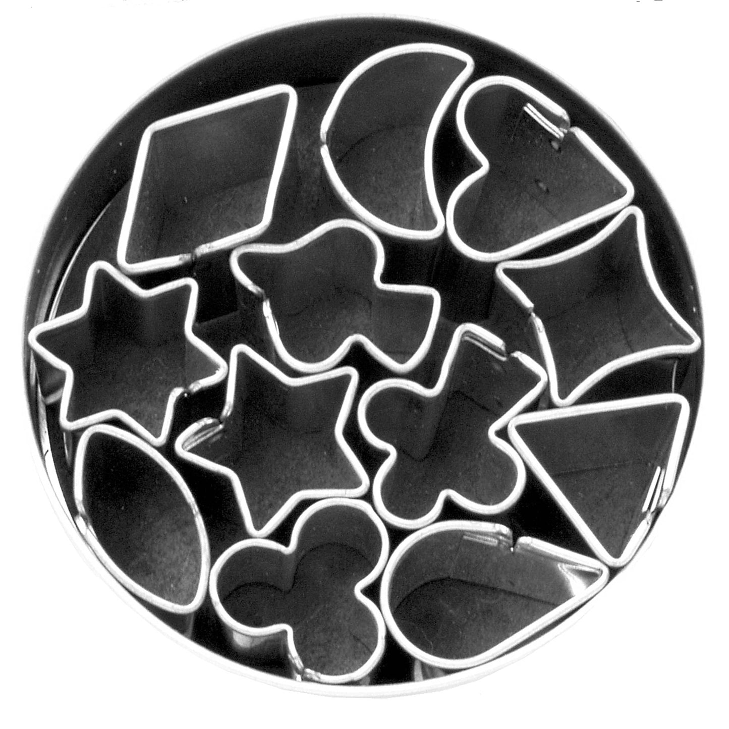 Fox Run Micro Shapes Fondant Cutter Set, 12-Piece