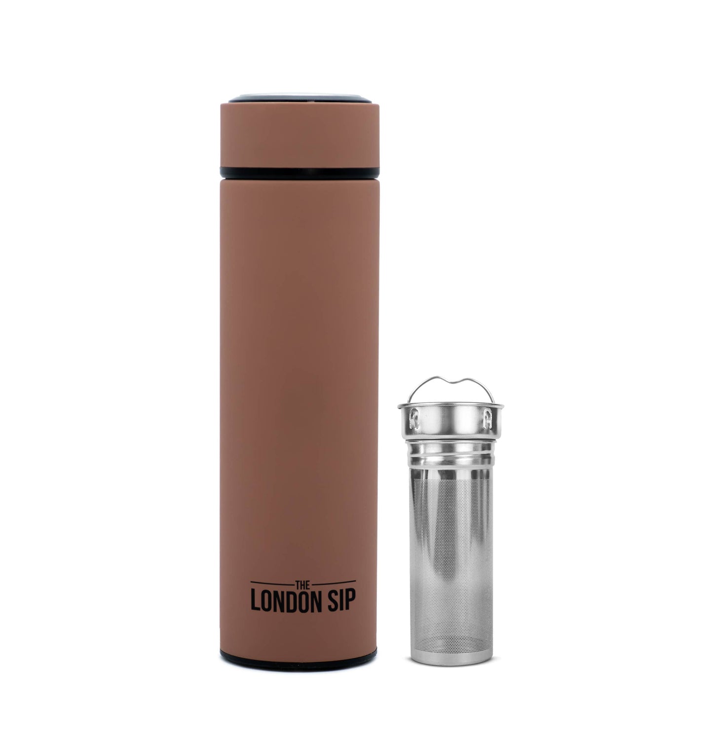 London Sip Tea Infuser Bottle 16oz: Safari Beige