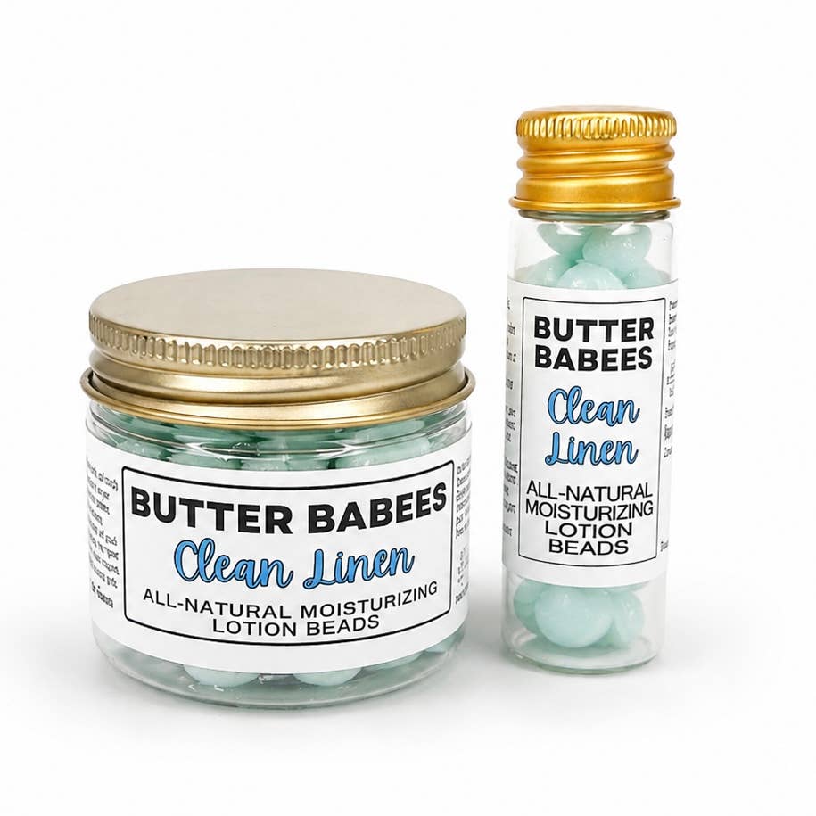 Serenity Collection| Butter Babees | Single-Use Lotion Beads: Clean Linen / 30 gram
