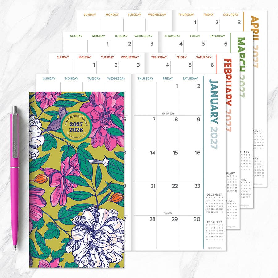 2027-2028 Maximal Mirage Small Monthly Pocket Planner