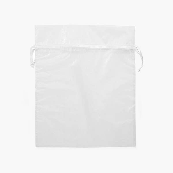 Organza Sheer Bags with Satin Drawsting Ribbon : Ivory / 10 Pack / 4x6"