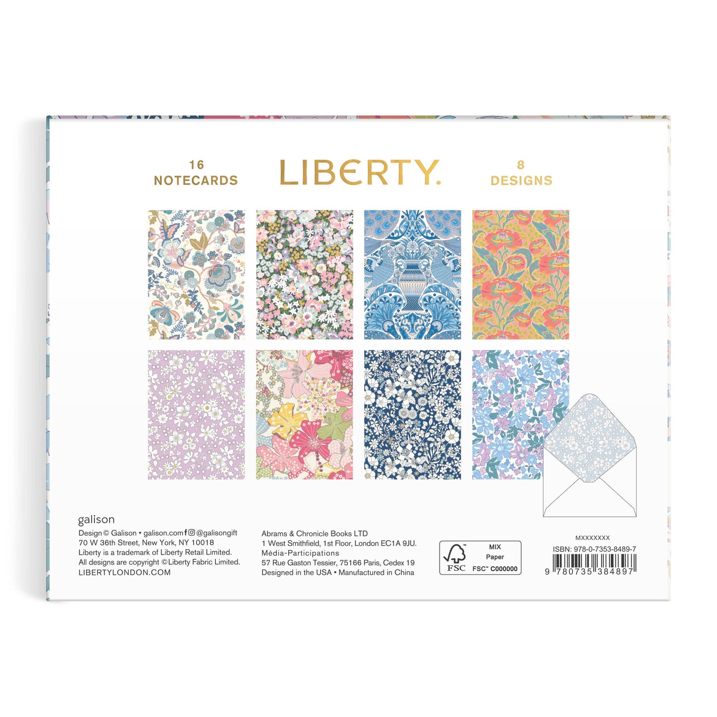 Liberty Floral Greeting Assortment Notecard Set Volume 2