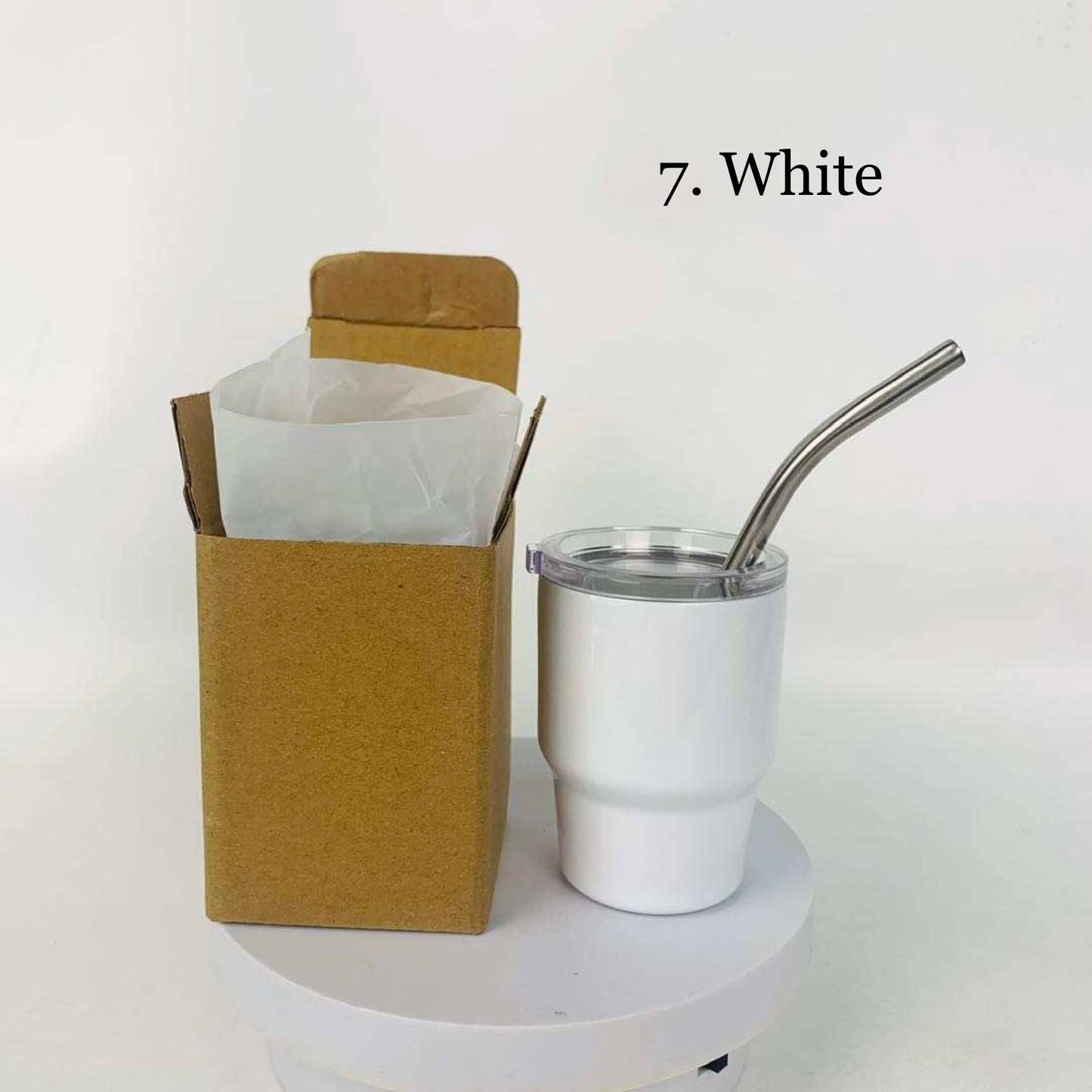 Mini Tumbler Shot Glass with Straw - Stocking Stuffer: 10. Orange