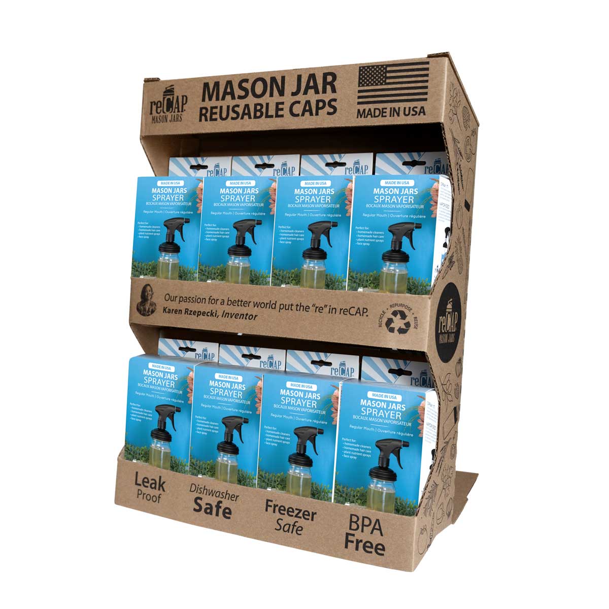 Mason Jar Sprayer Lid, by reCAP® - Sidekick of 16: Black