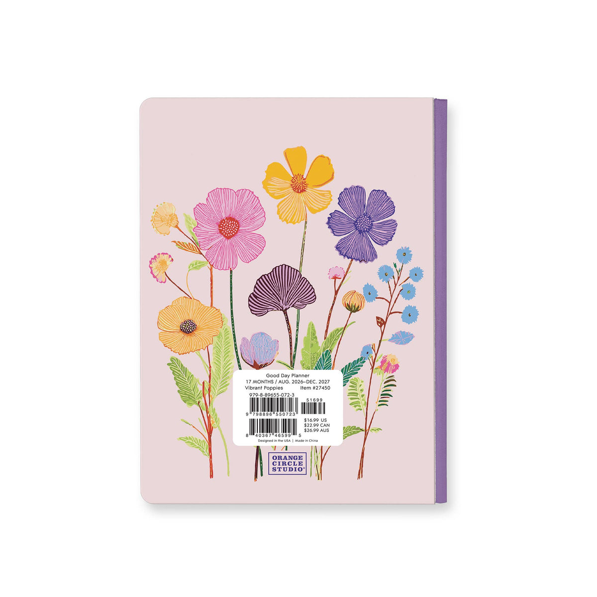 2027 Vibrant Poppies Good Day Monthly Planner