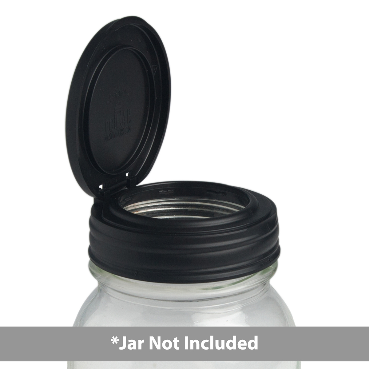 Mason Jar Flip Lid, by reCAP® - Case of 25, Unpackaged: Silver