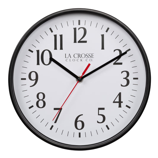 10-inch Basics Analog Wall Clock – Black