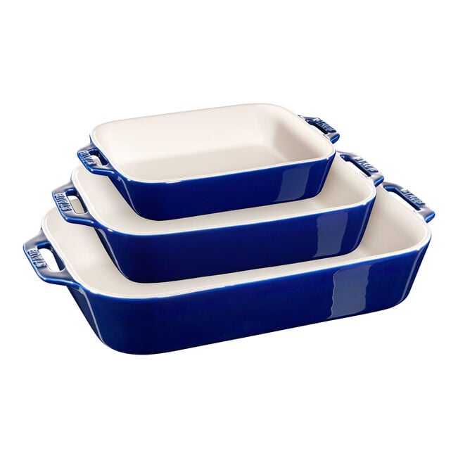 Staub Ceramic - Rectangular Baking Dishes/ Gratins 3-pc, Rectangular Baking Dish Set