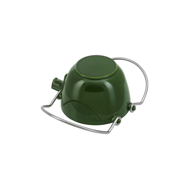 Staub Cast Iron 1.2 qt, Round, Tea Kettle, Basil