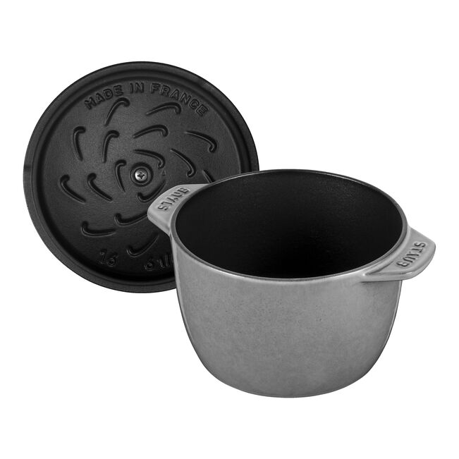 Staub Cast Iron 1.5 qt, Petite French Oven - Graphite Grey