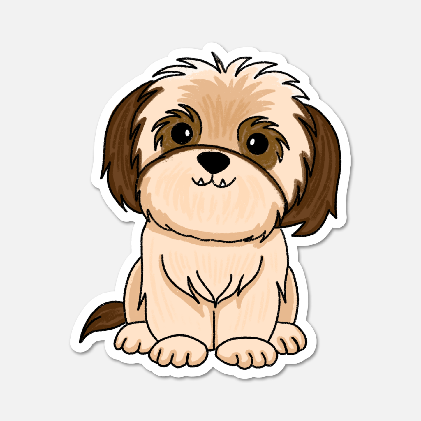 Caramel, The Shih Tzu - Dog Sticker