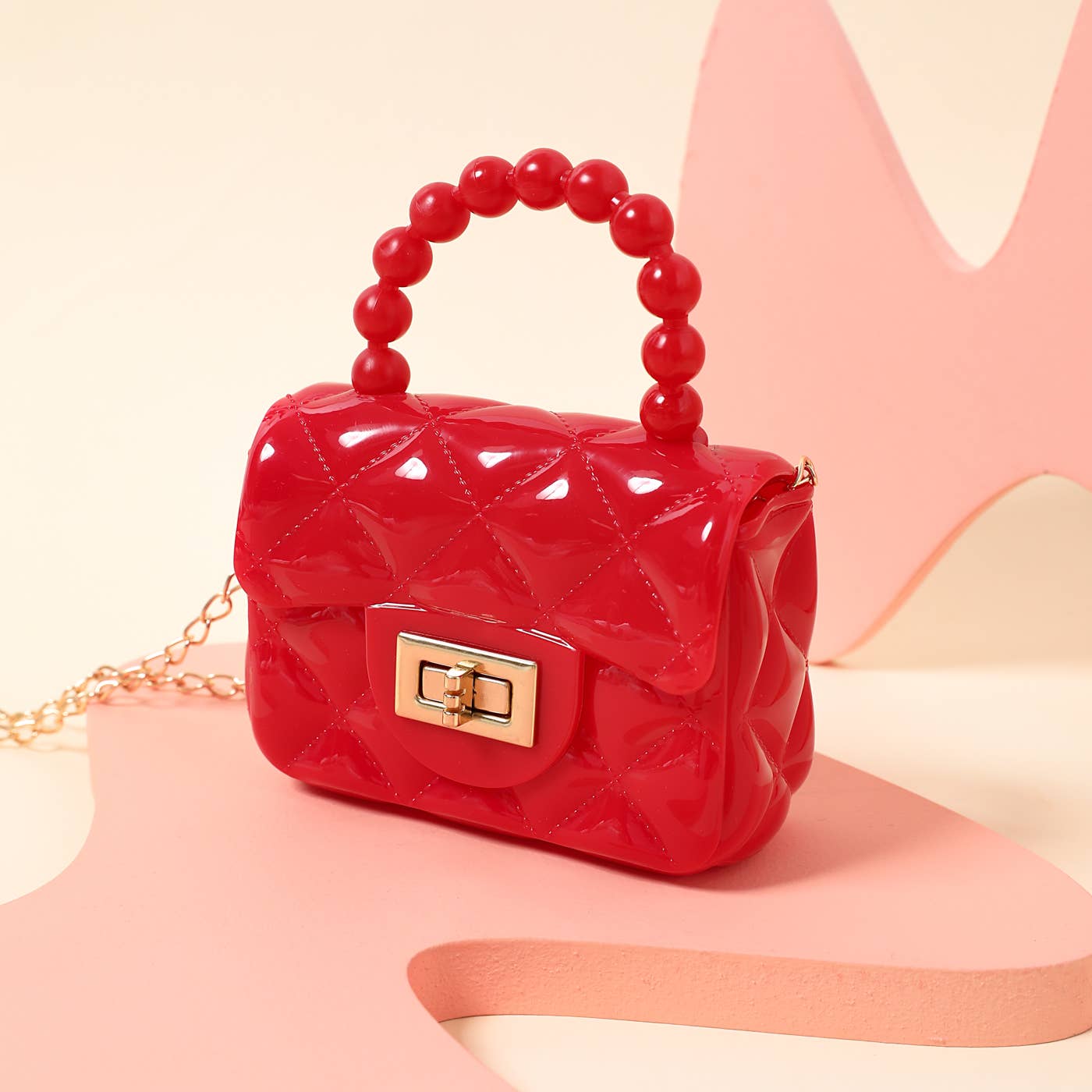 Toddler / Kid Lingge Pearl Handbag Clutch Purse for Girls: Red / One Size