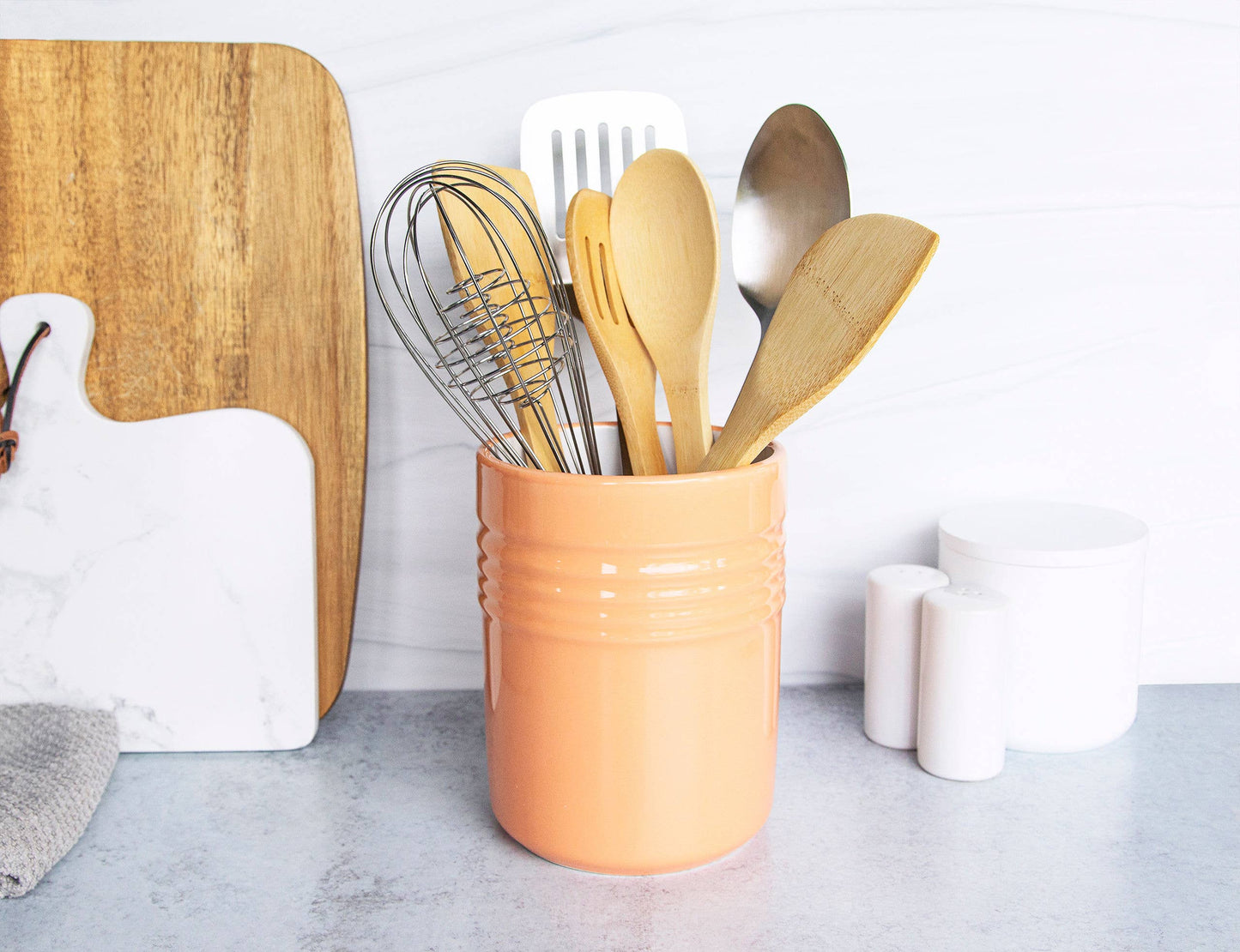 Kook Ceramic Utensil Holder Crock: Mint