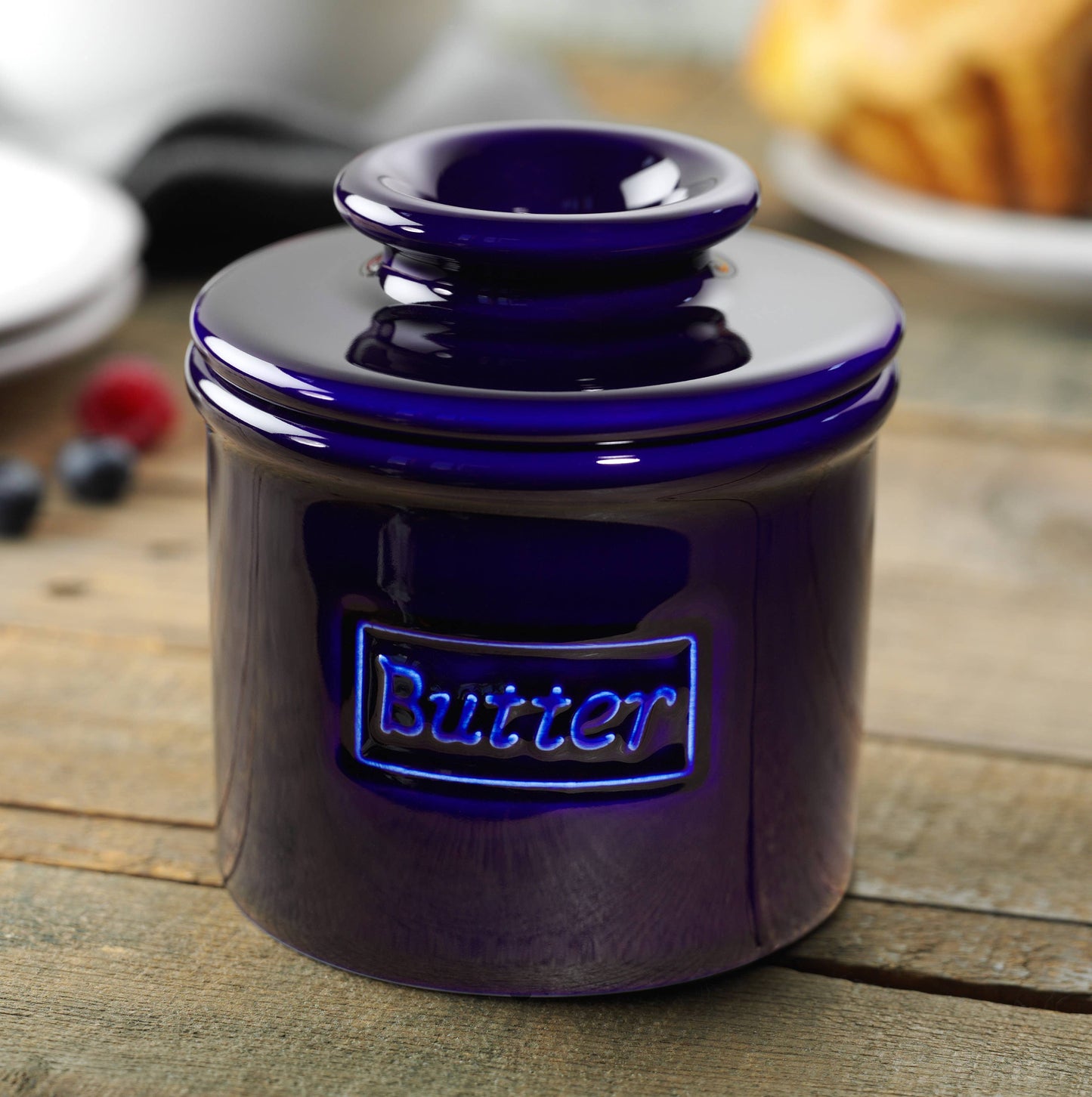The Original Butter Bell® Crock - Cafe Cobalt Blue