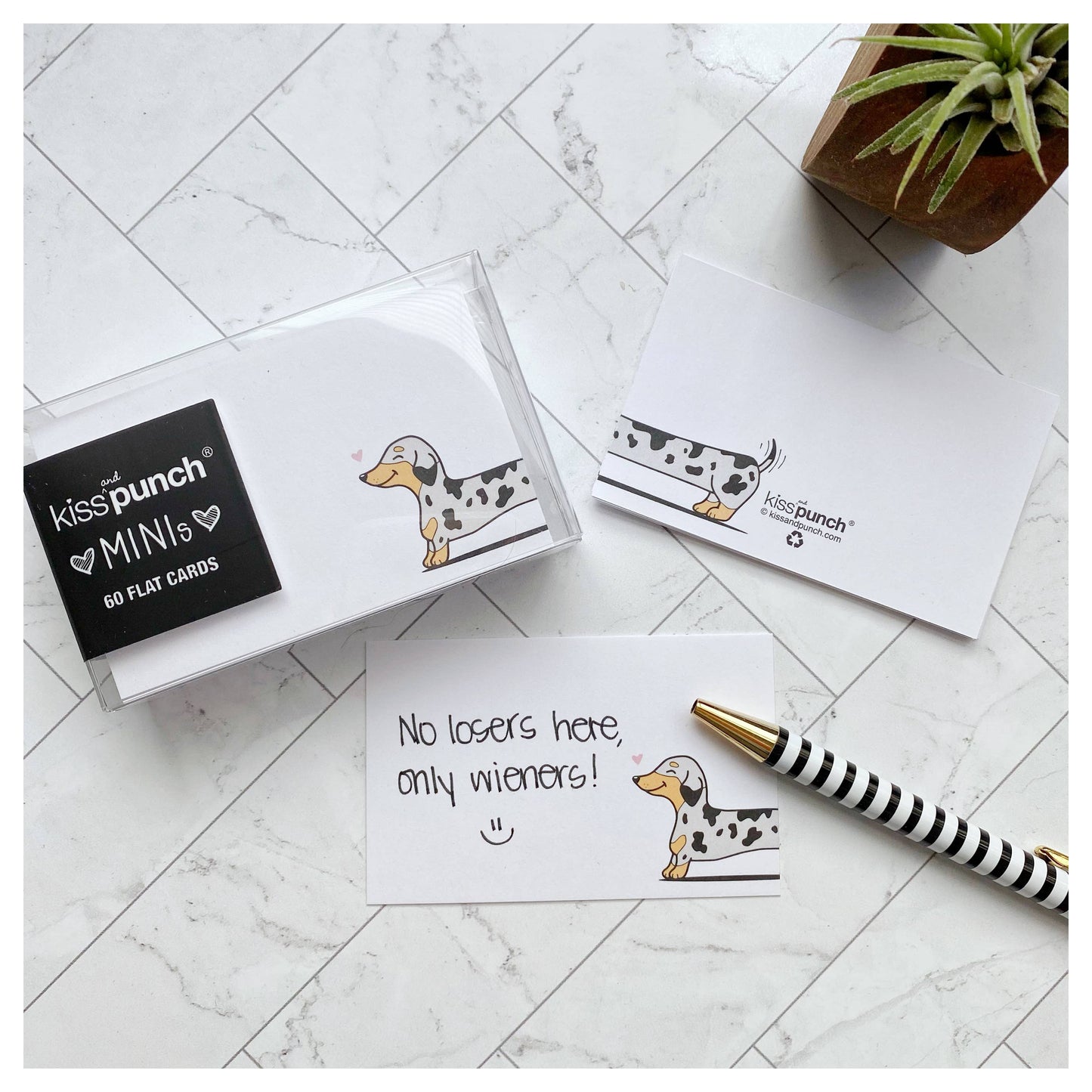 Mini Notecard Set of 60 - Wiener Dog