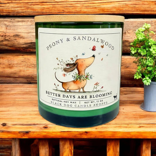 Better Days are Blooming DW Green Vessel Peony & Musk