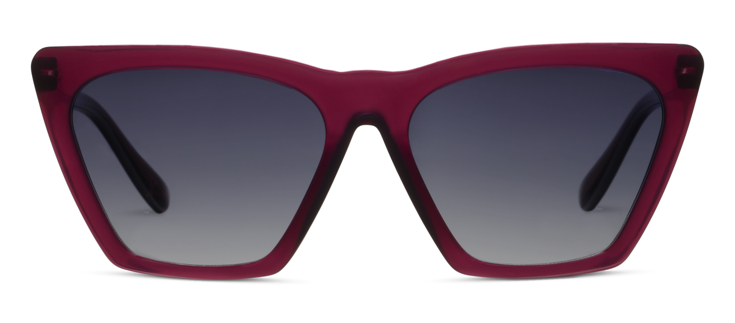 Fiji (Sunglasses): Dark Cherry / No Correction / None