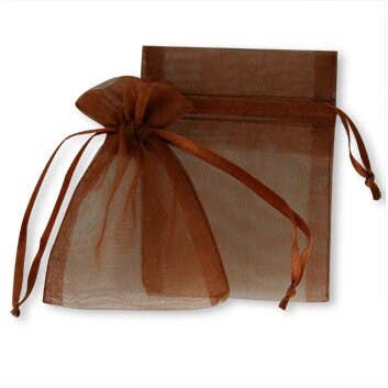 Organza Bag Sheer Favor Gift 4" x 6" (11 x 9.5 cm): Black
