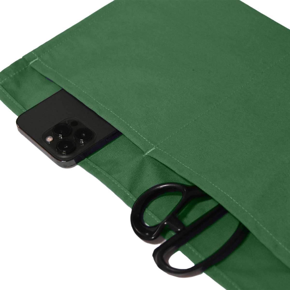 DALIX Waist Aprons Kitchen Bib Poly Cotton 3 Pockets: Black
